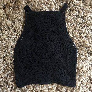 Black knit tank